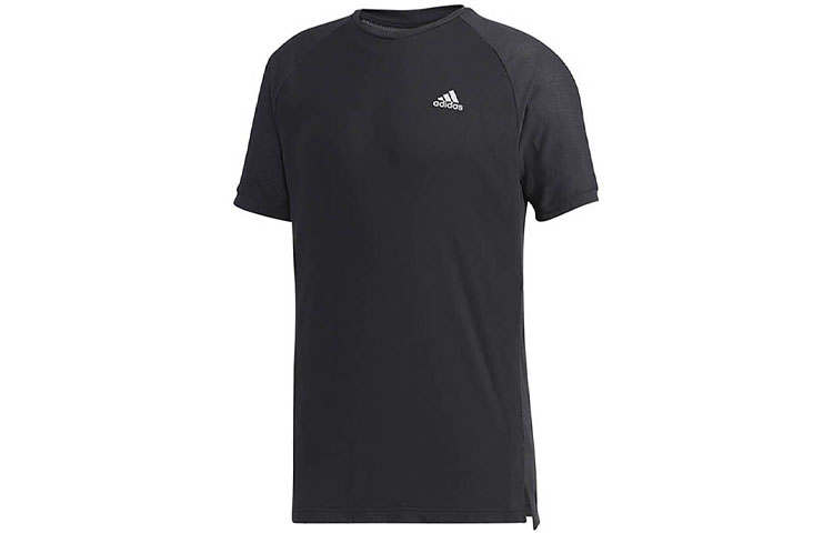 Adidas Adidas T Shirts Men's Black Crew Neck Moderate Straight Fit