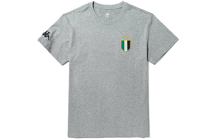 Kappa T Shirts Men's Medium Light Heather Gray 0108 Crew Neck Moderate Straight Fit