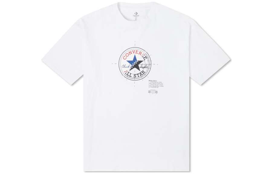Converse Converse T Shirts Unisex White Crew Neck Moderate Straight Fit