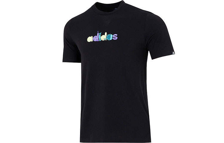 Adidas Adidas Remoji T Shirts Men's Black Crew Neck Moderate Straight Fit