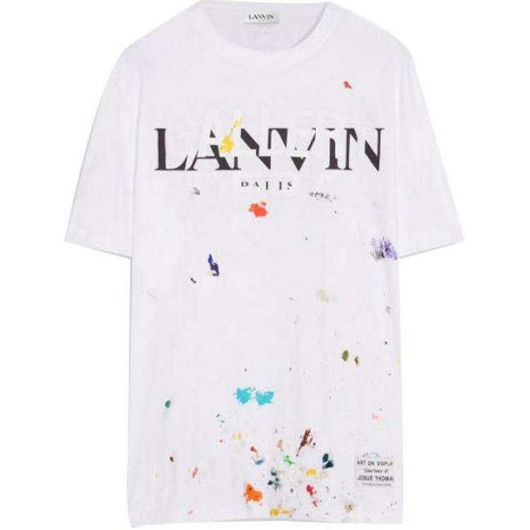 Lanvin Lanvin X Gallery Dept. Logos Printed T Shirt With Paint Marks