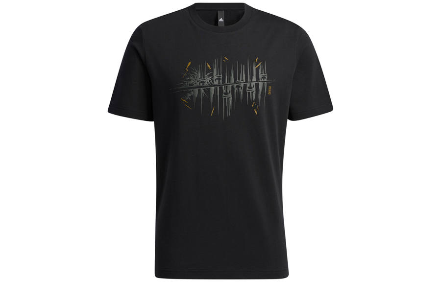 Adidas Adidas Wuji Series T Shirts Men's Black Crew Neck Moderate Straight Fit