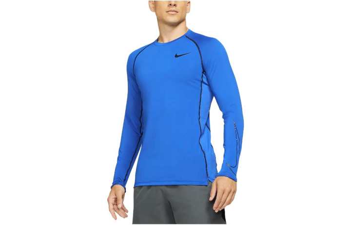 Nike Nike T Shirts Men's Blue Crew Neck Moderate Straight Fit