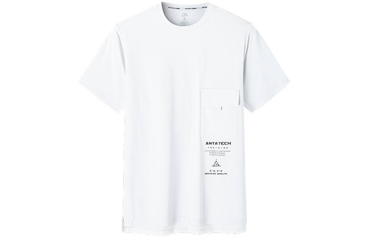 ANTA Variety Training Collection T Shirts Men's Breeze Gray Crew Neck Moderate Straight Fit