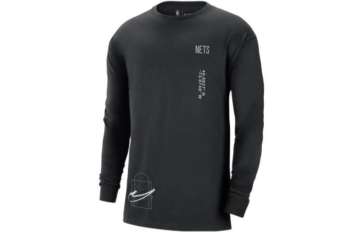 Nike Nike Nba Brooklyn Nets Courtside Loose Fit Long Sleeve T shirt
