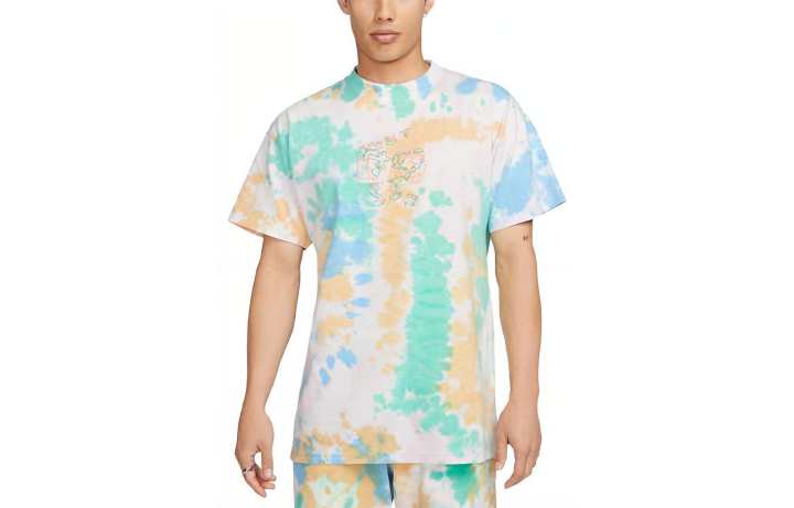 Nike Nike T Shirts Men's Blue Crew Neck Moderate Straight Fit