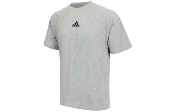 Adidas Adidas T Shirts Men's Gray Crew Neck Moderate Straight Fit