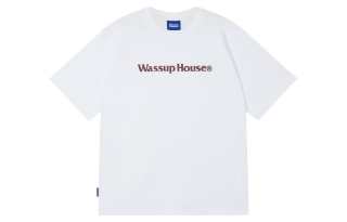WASSUP Logo T Shirts Unisex Crew Neck Moderate Straight Fit