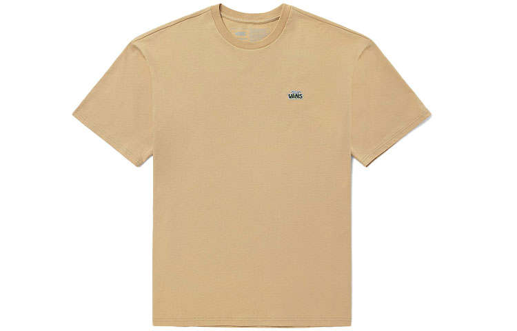 Vans T Shirts Unisex Khaki Crew Neck Moderate Straight Fit