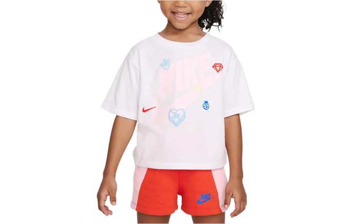 Nike Nike T Shirts Kids White Crew Neck Straight Fit