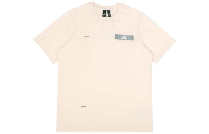 Adidas Adidas T Shirts Men's Beige Crew Neck Moderate Straight Fit