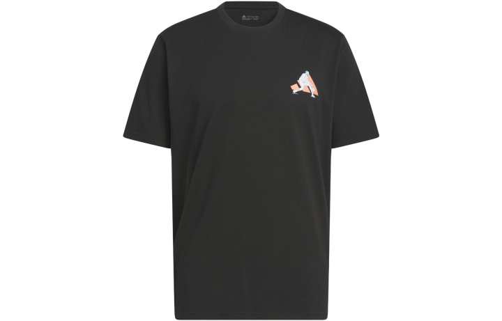Adidas Adidas T Shirts Men's Black Crew Neck Moderate Straight Fit