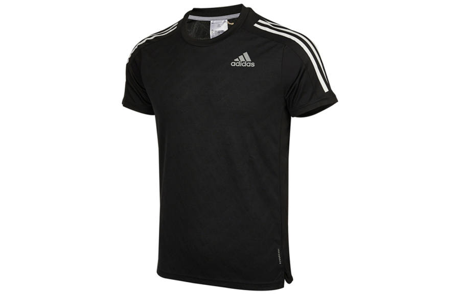 Adidas Adidas Set in Sleeve T Shirt Men's Black