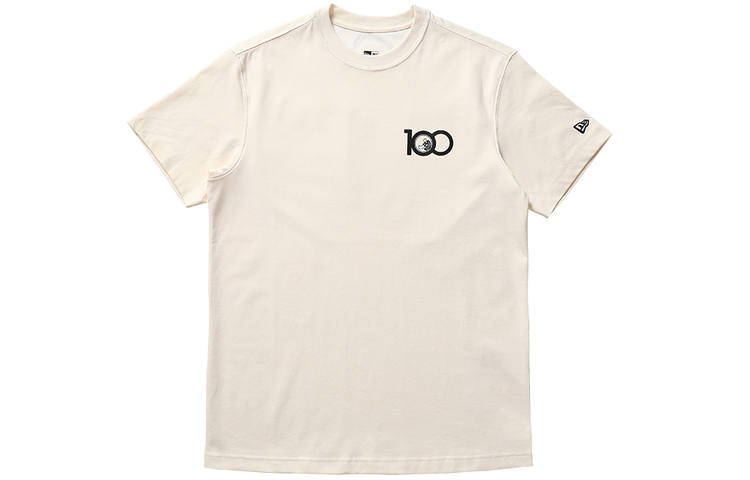 New Era T Shirts Unisex Khaki Crew Neck Moderate Straight Fit