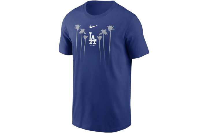 Nike Nike T Shirts Men's Blue Crew Neck Moderate Straight Fit