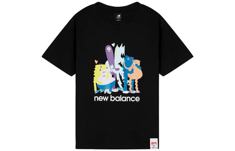 New Balance New Balance T Shirts Unisex Black Crew Neck Moderate Straight Fit