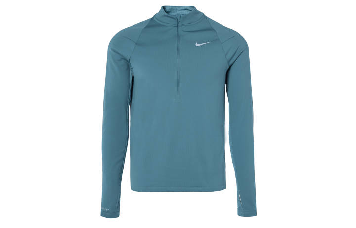 Nike Nike T Shirts Men's Blue Stand Collar Moderate Straight Fit