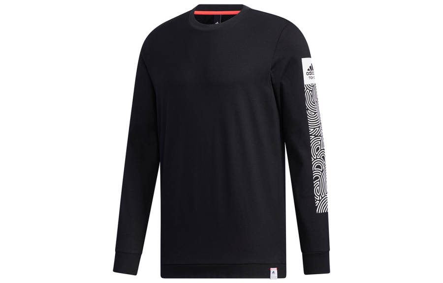 Adidas Adidas T Shirts Men's Black Crew Neck Moderate Straight Fit