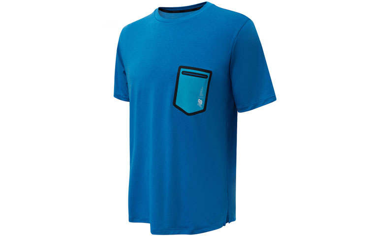 New Balance New Balance T Shirts Men's Blue Crew Neck Moderate Straight Fit