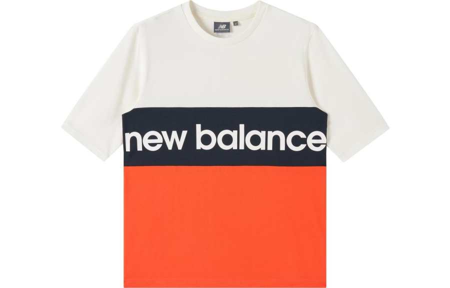 New Balance New Balance T Shirts Unisex Red Crew Neck Moderate Straight Fit