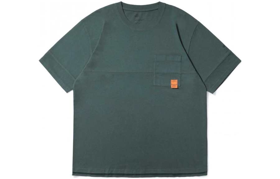 MADNESS T Shirts Men's Green Crew Neck Moderate Straight Fit