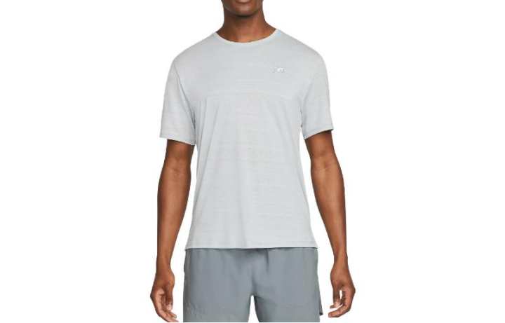 Nike Nike T Shirts Men's Gray Crew Neck Moderate Straight Fit