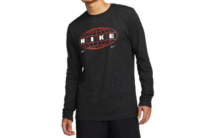 Nike Nike T Shirts Men's Black Crew Neck Moderate Straight Fit