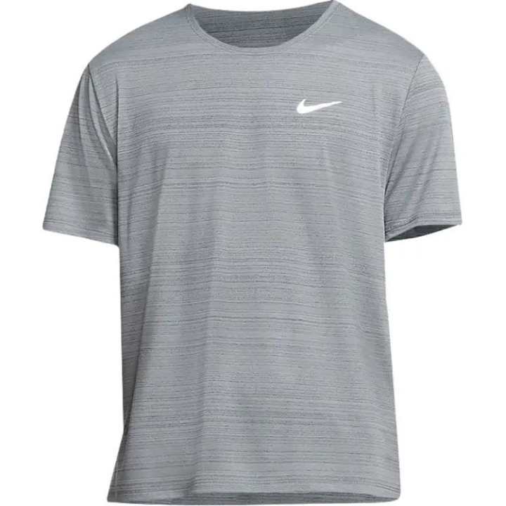 Nike Nike T Shirts Men's Gray Crew Neck Moderate Straight Fit