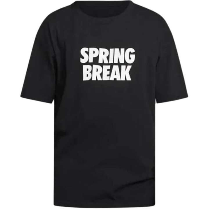 Nike Nike T Shirts Men's Black Crew Neck Moderate Straight Fit