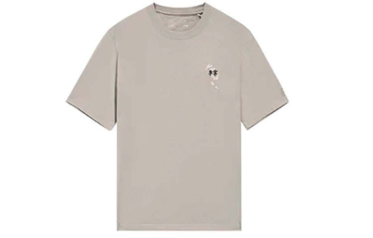 Li-Ning Li Ning Sports Fashion Collection T Shirt Unisex Cashmere Gray