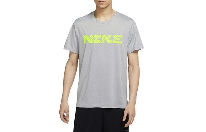 Nike Nike T Shirts Men's Light Gray Crew Neck Moderate Straight Fit