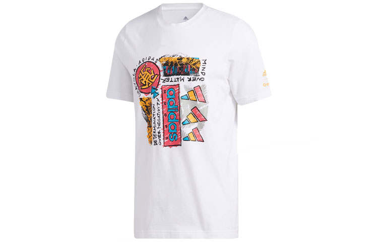 Adidas Adidas X CRAYOLA T Shirts Men's White Crew Neck Moderate Straight Fit