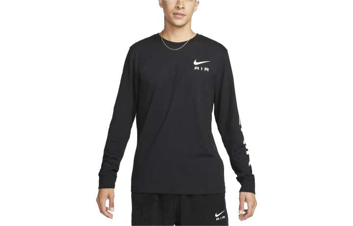 Nike Nike T Shirts Men's Black Crew Neck Moderate Straight Fit
