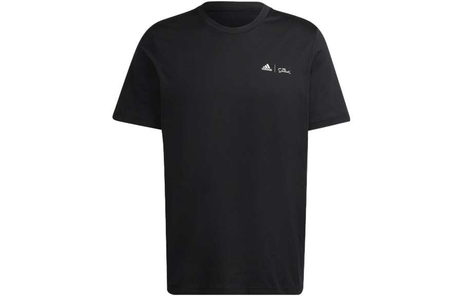 Adidas Adidas T Shirts Men's Black Crew Neck Moderate Straight Fit