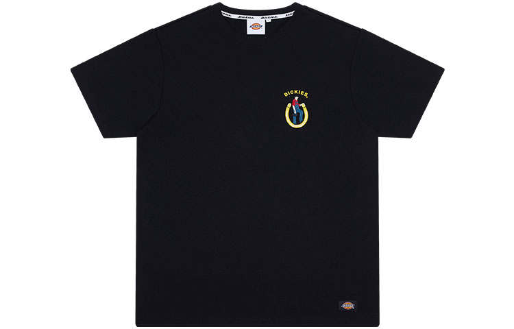 Dickies T Shirts Unisex Black Crew Neck Moderate Straight Fit