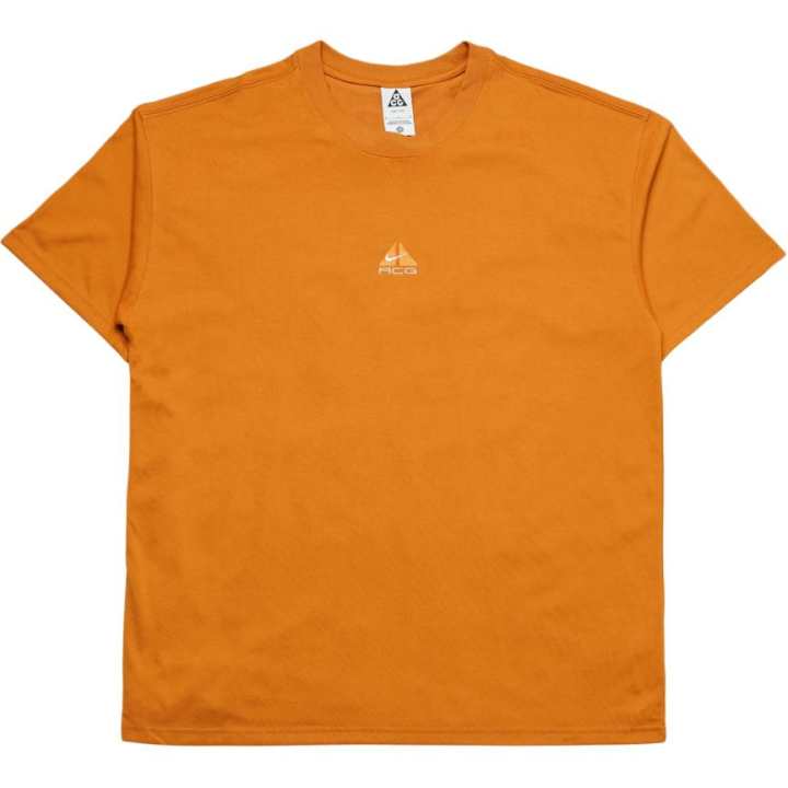 Nike Nike T Shirts Men's Orange Crew Neck Moderate Straight Fit