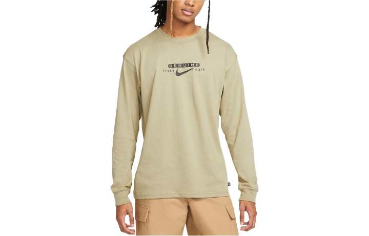 Nike Nike T Shirts Men's Tea Brown Crew Neck Moderate Straight Fit
