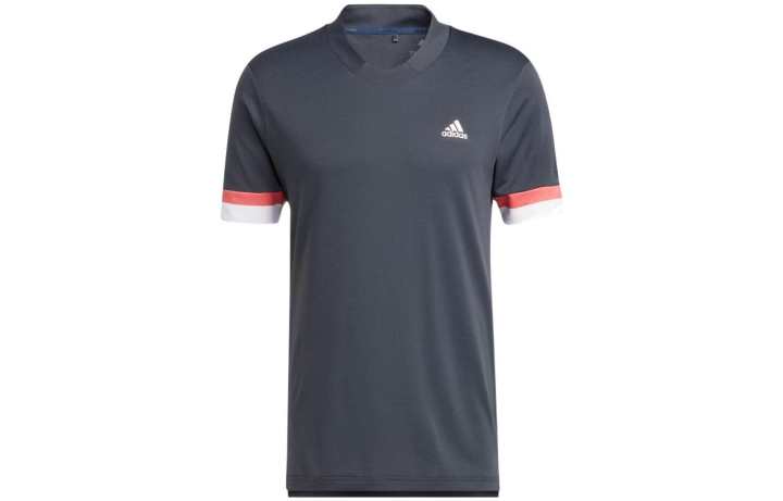 Adidas Adidas T Shirts Men's Carbon Black V Neck Moderate Straight Fit