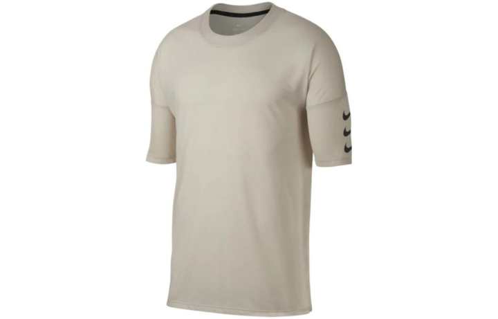 Nike Nike T Shirts Men's Ecru Crew Neck Moderate Straight Fit