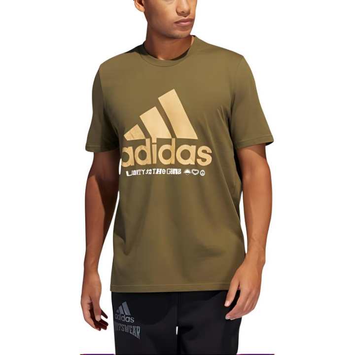Adidas Adidas Outlets T Shirt Men's Dark Olive Green