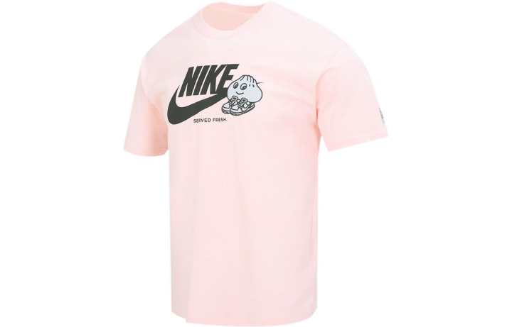 Nike Nike T Shirts Men's Pink Crew Neck Moderate