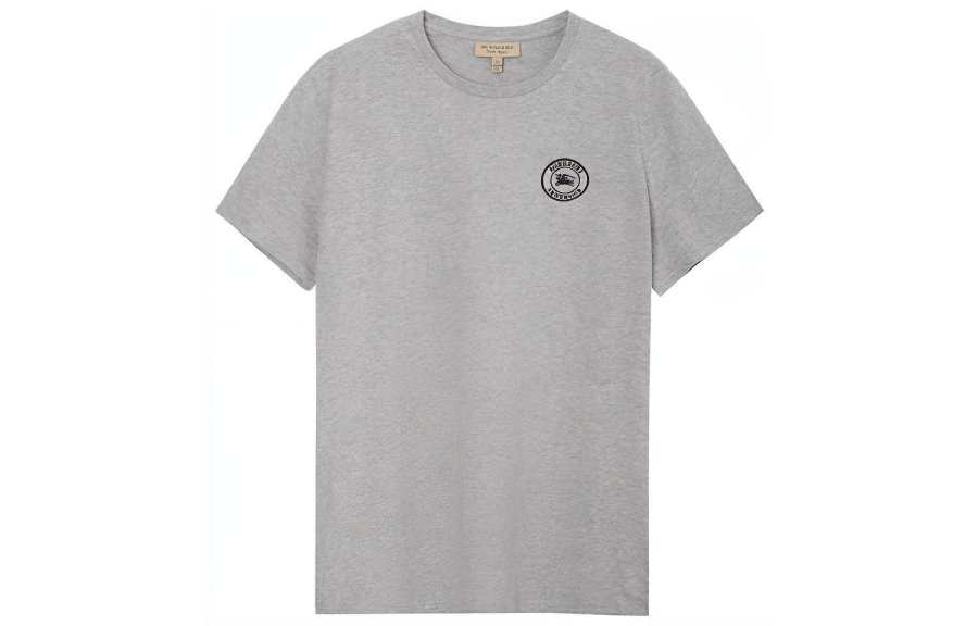 Burberry Embroidered Logo Cotton T shirt