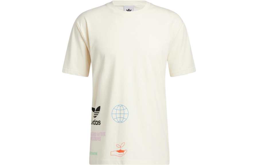 Adidas Originals NATURE MULTI T Shirt International Version Men's White