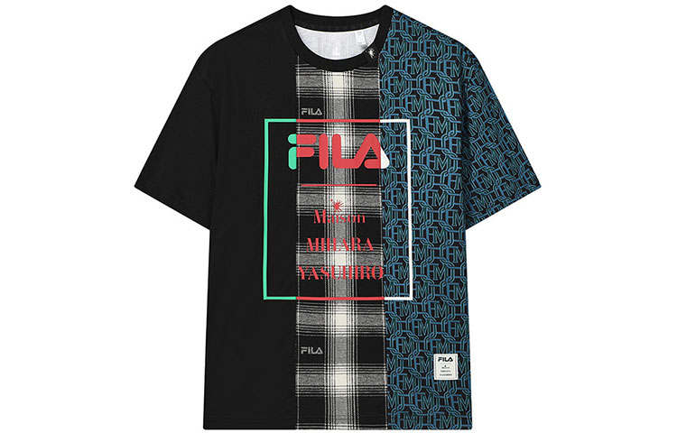 FILA MIHARA YASUHIRO Collaboration Collection T Shirt Men's Jet Black