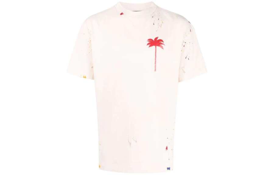 PALM ANGELS Palm Tree Painted T shirt