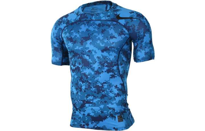 Nike Nike T Shirts Men's Blue Crew Neck Moderate Straight Fit