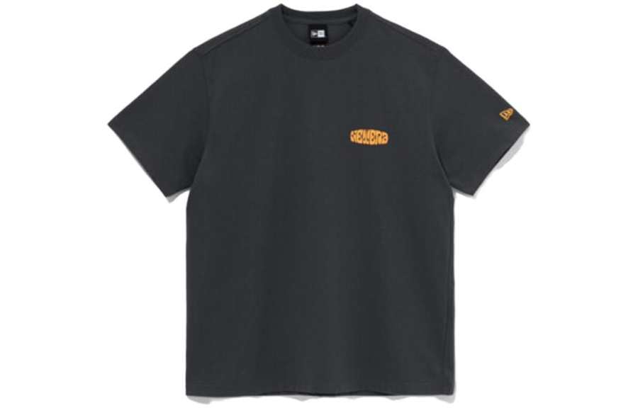 New Era T Shirts Unisex Black Crew Neck Moderate