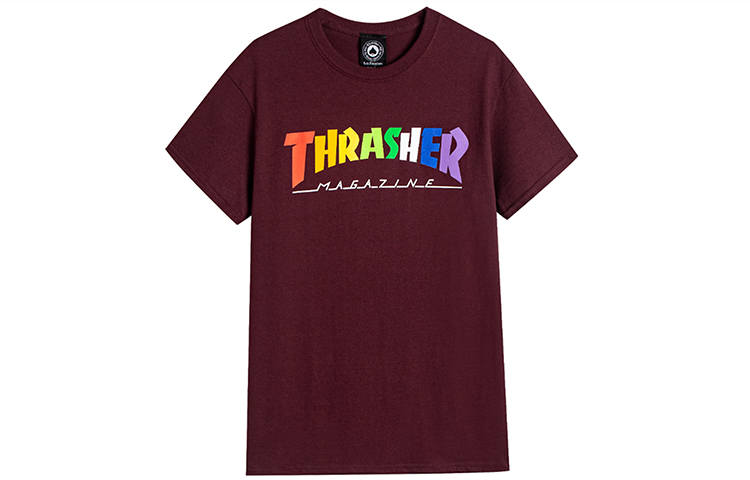 Thrasher Thrasher T Shirt US Version Unisex Burgundy