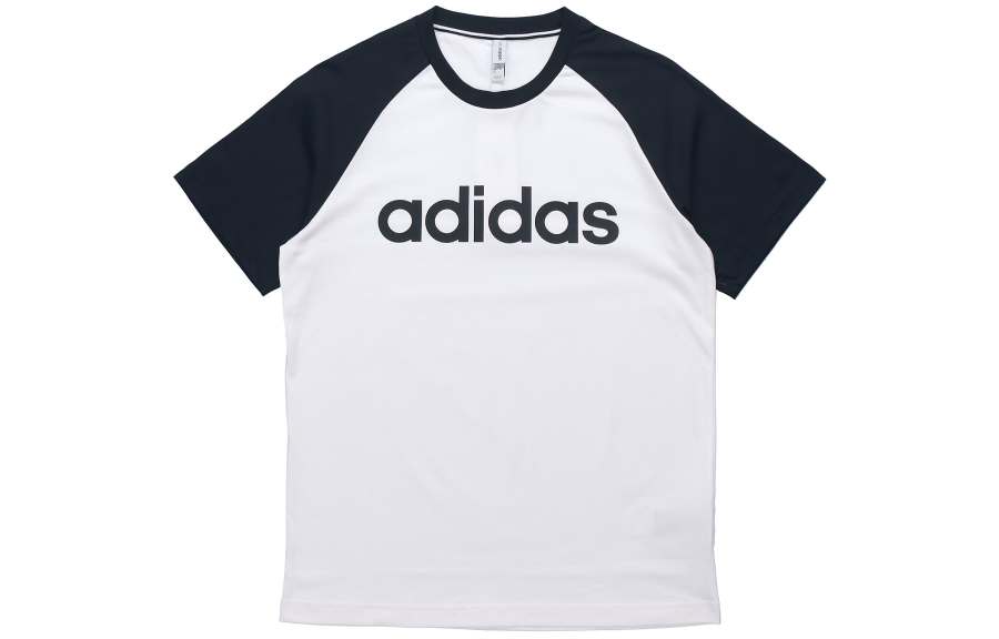 Adidas Neo T Shirts Men's White Crew Neck Moderate Straight Fit