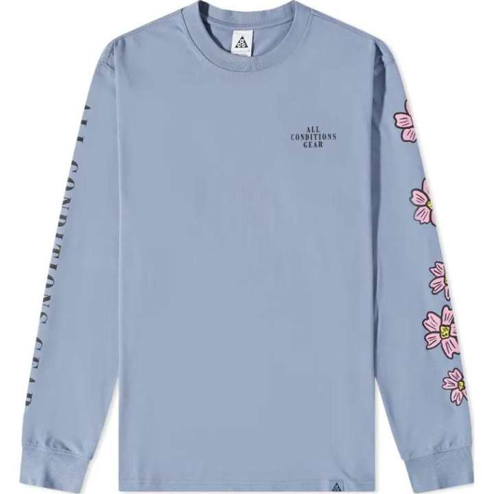 Nike Nike T Shirts Men's Sky Blue Crew Neck Moderate Straight Fit